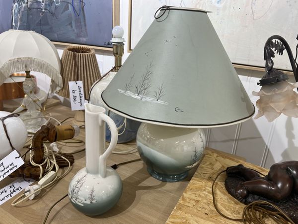 Hovedbilde Sett: Lampe m/ skjerm og vase